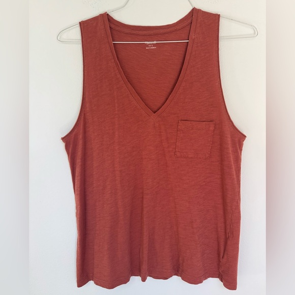 Madewell Tops - Madewell V-Neck Women's Rust Sleeveless Top- Large